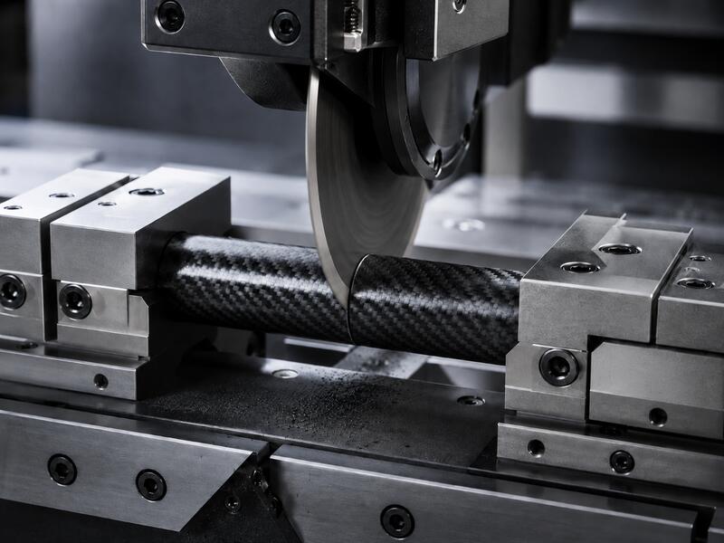 CNC cutting carbon fiber tube to length