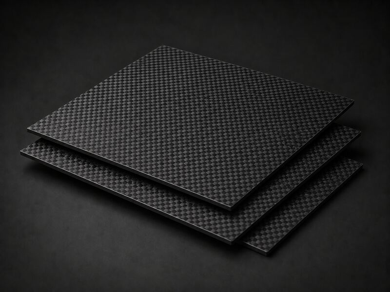 Carbon fiber sheets in standard sizes and cut to size options